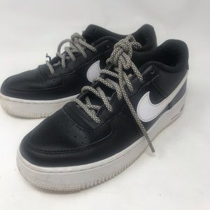 Black and White Air Force Ones AFI Sneakers 7Y